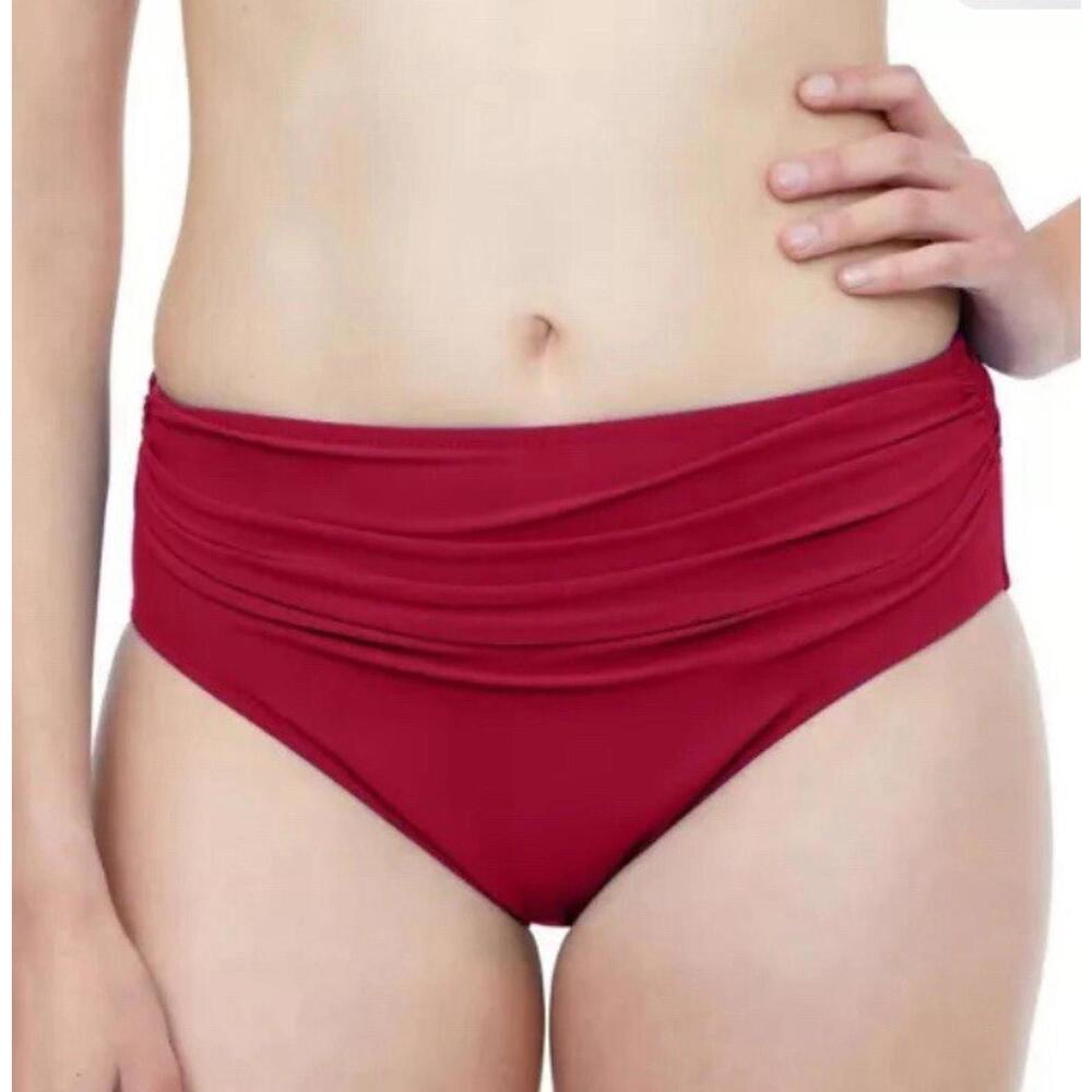 NWT Profile by Gottex Red Bikini Swimsuit Bottom Size 16